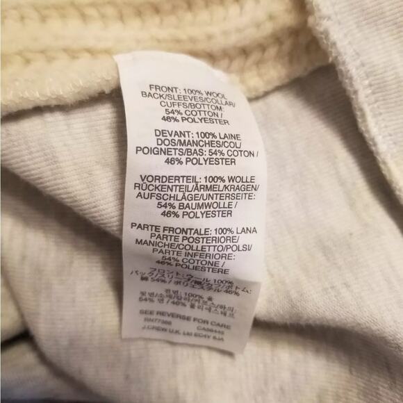 J.Crew Pom Pom Cable Knit Sweater in Gray & Cream Size Medium - Picture 5 of 6